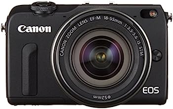 【中古】Canon ミラーレス一眼カメラ EOS M2 EF-M18-55 IS STM レンズキット(ブラック) EF-M18-55mm F3.5-5.6 IS STM 付属 EOSM2BK-1855ISSTMLK