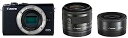【中古】(非常に良い)Canon ミラーレス一眼カメラ EOS M100 ダブルレンズキット ブラック EOSM100BK-WLK