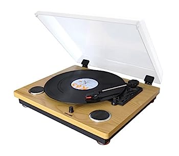 【中古】(非常に良い)WINTECH レコードプレーヤー USB端子 スピーカー内蔵 KRP-206S