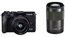 【中古】Canon ミラーレス一眼カメラ EOS M6 Mark II ダブルズームキット ブラック EOSM6MK2BK-WZK(2)