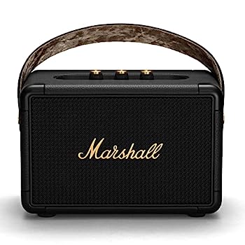 【中古】（非常に良い）Marshall ワイヤレスポータブルスピーカー KILBURN II ブラック&ブラス 連続再生20時間/IPX2防滴仕様/急速充電/aptX対応