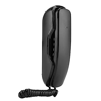 【中古】（非常に良い）Acouto [ウォール電話] ノイズキャンセル壁電話 リダイヤル妨害 壁取り付け電話 一時停止 壁掛け電話機 壁の固定電話 ウォールマウント(ブラック