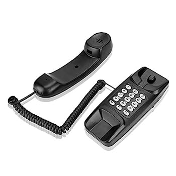 【中古】電話機 VBESTLIFE フラッシュ機能固定電話機 クリアな音 デュアルポートエクステンションセットコード付き電話 (ブラック)