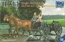 【中古】リッチモデル 1/35 ドイツ Hf.11型馬車 大形フィールドキッチン 馬2頭 兵士1体 犬 プラモデル RC35013