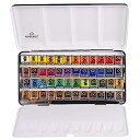 【中古】(非常に良い)ターレンス 固形水彩絵具 レンブラント透明水彩 48色セット T.05M8648 ハーフパン