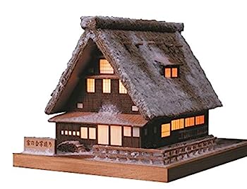 【中古】ウッディジョー 灯1 雪の合掌造り 木製模型