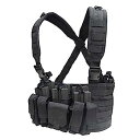 【中古】CONDOR(コンドル) タクティカルギア MCR5 リーコンチェストリグ(ポーチ3個・ポケット4個) ブラック
