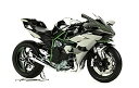 【中古】モンモデル 1/9 カワサキ Ninja H2R (多色成型+一部塗装済) プラモデル MMT-001S