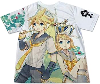 【中古】（非常に良い）VOCALOID 鏡音リン・レン 10th Anniversary Shop限定 フルグラフィックTシャツ ホワイト フリーサイズ 鏡音リン＆鏡音レン(A/リン王冠) 単品