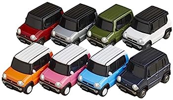 （非常に良い）ミニチュア キューブ miniQ デフォルメ 軽自動車コレクション ハスラー編 ABS/PVC製 塗装済み 完成品 8個入 BOX