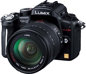 【中古】（非常に良い）パナソニック デジタル一眼カメラ ルミックス GH2 レンズキット 高倍率ズームレンズ付属 ブラック DMC-GH2H-K