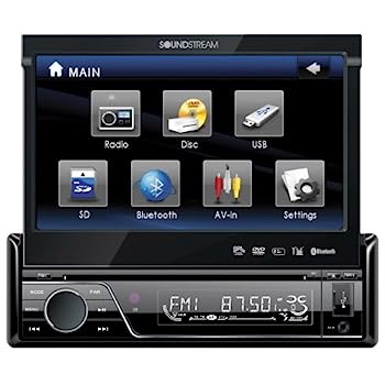 【中古】（非常に良い）Soundstream VIR-7830B Single-Din Bluetooth Car Stereo DVD Player with 7-Inch LCD Touchscreen by Soundstream
