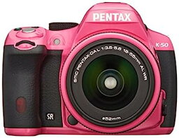 【中古】RICOH デジタル一眼レフ PENTAX K-50 DAL18-55mmWRレンズキット ピンク K-50 L18-55WR KIT PINK 10983