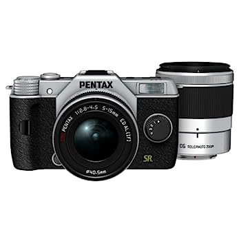 【中古】（非常に良い）PENTAX ミラーレス一眼 Q7 ダブルズームキット [標準ズーム 02 STANDARD ZOOM ・望遠ズーム 06 TELEPHOTO ZOOM] シルバー Q7 SILVER WZOOM KIT 1
