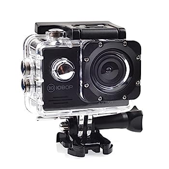 【中古】SAC フルHD 1080p 対応アクションカメラ 2インチ液晶 30M防水ケース付き AC200BK