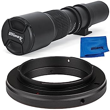 【中古】Ultimaxx 500mm f/8マルチコート望遠レンズキット Nikon D7200 D7100 D7000 D5500 D5300 D5200 D5100 D5000 D3300 D3200 D3100 D3000 D700用 D60