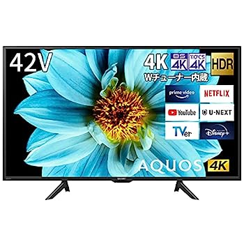 【中古】シャープ 42V型 液晶 テレビ AQUOS 4T-C42DJ1 4K チューナー内蔵 Android TV (2021年モデル) ブラック 【中古】シャープ 42V型 液晶 テレビ AQUOS 4T-C42DJ1 4K チューナー内蔵 Android TV (2021年モデル) ブラック