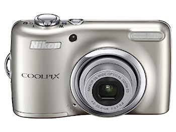 【中古】NikonデジタルカメラCOOLPIX L23 シルバー L23SL 1000万画素 広角28mm 光学5倍 2.7型液晶 単3電池対応