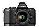 【中古】(非常に良い)OLYMPUS ミラーレス一眼 OM-D E-M5 レンズキット ブラック 1605万画素 防塵 防滴 OM-D E-M5 LKIT BL...