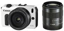 【中古】Canon ミラーレス一眼カメラ EOS M ダブルレンズキット EF-M18-55mm F3.5-5.6 IS STM/EF-M22mm F2 STM...