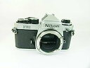 【中古】Nikon FE2 シルバー【メーカー名】【メーカー型番】【ブランド名】Nikon【商品説明】Nikon FE2 シルバーこちらの商品は中古品となっております。 画像はイメージ写真ですので 商品のコンディション・付属品の有無については入荷の度異なります。 買取時より付属していたものはお付けしておりますが付属品や消耗品に保証はございません。 商品ページ画像以外の付属品はございませんのでご了承下さいませ。 中古品のため使用に影響ない程度の使用感・経年劣化（傷、汚れなど）がある場合がございます。 また、中古品の特性上ギフトには適しておりません。 当店では初期不良に限り 商品到着から7日間は返品を受付けております。 他モールとの併売品の為 完売の際はご連絡致しますのでご了承ください。 プリンター・印刷機器のご注意点 インクは配送中のインク漏れ防止の為、付属しておりませんのでご了承下さい。 ドライバー等ソフトウェア・マニュアルはメーカーサイトより最新版のダウンロードをお願い致します。 ゲームソフトのご注意点 特典・付属品・パッケージ・プロダクトコード・ダウンロードコード等は 付属していない場合がございますので事前にお問合せ下さい。 商品名に「輸入版 / 海外版 / IMPORT 」と記載されている海外版ゲームソフトの一部は日本版のゲーム機では動作しません。 お持ちのゲーム機のバージョンをあらかじめご参照のうえ動作の有無をご確認ください。 輸入版ゲームについてはメーカーサポートの対象外です。 DVD・Blu-rayのご注意点 特典・付属品・パッケージ・プロダクトコード・ダウンロードコード等は 付属していない場合がございますので事前にお問合せ下さい。 商品名に「輸入版 / 海外版 / IMPORT 」と記載されている海外版DVD・Blu-rayにつきましては 映像方式の違いの為、一般的な国内向けプレイヤーにて再生できません。 ご覧になる際はディスクの「リージョンコード」と「映像方式※DVDのみ」に再生機器側が対応している必要があります。 パソコンでは映像方式は関係ないため、リージョンコードさえ合致していれば映像方式を気にすることなく視聴可能です。 商品名に「レンタル落ち 」と記載されている商品につきましてはディスクやジャケットに管理シール（値札・セキュリティータグ・バーコード等含みます）が貼付されています。 ディスクの再生に支障の無い程度の傷やジャケットに傷み（色褪せ・破れ・汚れ・濡れ痕等）が見られる場合がありますので予めご了承ください。 2巻セット以上のレンタル落ちDVD・Blu-rayにつきましては、複数枚収納可能なトールケースに同梱してお届け致します。 トレーディングカードのご注意点 当店での「良い」表記のトレーディングカードはプレイ用でございます。 中古買取り品の為、細かなキズ・白欠け・多少の使用感がございますのでご了承下さいませ。 再録などで型番が違う場合がございます。 違った場合でも事前連絡等は致しておりませんので、型番を気にされる方はご遠慮ください。 ご注文からお届けまで 1、ご注文⇒ご注文は24時間受け付けております。 2、注文確認⇒ご注文後、当店から注文確認メールを送信します。 3、お届けまで3-10営業日程度とお考え下さい。 　※海外在庫品の場合は3週間程度かかる場合がございます。 4、入金確認⇒前払い決済をご選択の場合、ご入金確認後、配送手配を致します。 5、出荷⇒配送準備が整い次第、出荷致します。発送後に出荷完了メールにてご連絡致します。 　※離島、北海道、九州、沖縄は遅れる場合がございます。予めご了承下さい。 当店ではすり替え防止のため、シリアルナンバーを控えております。 万が一すり替え等ありました場合は然るべき対応をさせていただきます。 お客様都合によるご注文後のキャンセル・返品はお受けしておりませんのでご了承下さい。 電話対応はしておりませんので質問等はメッセージまたはメールにてお願い致します。