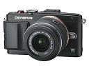 【中古】OLYMPUS ミラーレス一眼 PEN Lite E-PL6 レンズキット ブラック E-PL6 LKIT BLK