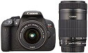 【中古】Canon デジタル一眼レフカメラ EOS Kiss X7i ダブルズームキット EF-S18-55 IS STM/EF-S55-250 IS STM付属 ブラック KISSX7I-WKIT(2)