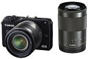 【中古】Canon ミラーレス一眼カメラ EOS M2 ダブルズームキット (ブラック) EF-M18-55mm F3.5-5.6 IS STM EF-M55-...