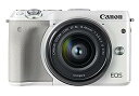 【中古】Canon ミラーレス一眼カメラ EOS M3 レンズキット(ホワイト) EF-M15-45mm F3.5-6.3 IS STM 付属 EOSM3WH-...