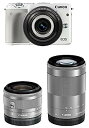 【中古】Canon ミラーレス一眼カメラ EOS M3(ホワイト)・クリエイティブマクロ トリプルレンズキット EOSM3WH-CMTLK