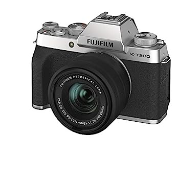 【中古】FUJIFILM ミラーレス一眼カメラ X-T200レンズキット シルバー X-T200LK-S