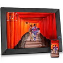 【中古】BSIMB デジタルフォトフレーム 15インチ WiFi転送 大型デジタルフォトフレーム 16 GB内蔵メモリー XGAタッチスクリーン ワイド視野角 APPとメー