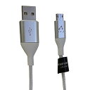 【中古】(非常に良い)エアージェイ microUSB 充電・同期ケーブル 両面ラク挿し2 1.5m ホワイト? UKJ-NRV150 WH