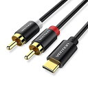 【中古】(非常に良い)VENTION USB C - 2 RCAオーディオケーブル Type-C - RCAオス-オス YRCAスプリッター 2RCAジャック USB-Cオーディオケーブル 電話/タブレット/ホ