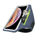 【中古】(非常に良い)ランニング スマホバンド アームバンド スマホケース タッチ操作可能 収納 防水 蛍光反射 事故防止 17cmまでのスマホに対応 iPho...