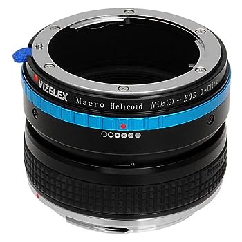 【中古】（非常に良い）Vizelex マクロフォーカスヘリコイド Nikon G & DXレンズ用 Canon EOS DSLRカメラボディ用 - 拡大可変ヘリコイル 内蔵脱着絞りダイヤル Nikon G