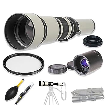 【中古】（非常に良い）高解像度マルチコート650-1300mm F/8.0-16.0 プリセット望遠レンズ + 2倍テレコンバーター & Canon EOS DSLRS用アクセサリー EOS 1D 5D 6D 7D 40