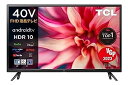 【中古】(非常に良い)TCL 40S516 40インチ フルハイビジョン スマートテレビ(Android TV)外付けHDDで裏番組録画対応 黒