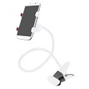【中古】(非常に良い)AZNABLE スマホ スタンド アーム 50cm クリップ iPhone Android 携帯 対応 (ホワイト)