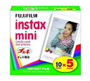 【中古】(非常に良い)FUJIFILM インスタントカラーフィルム instax mini 5パック INSTAX MINI K5