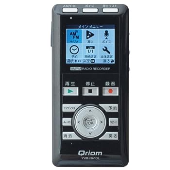 【中古】（非常に良い）山善(YAMAZEN) キュリオム AM/FM ラジオボイスレコーダー ブラック YVR-R410L(B)