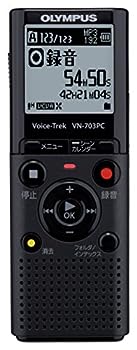 【中古】（非常に良い）OLYMPUS ICレコーダー Voice-Trek VN-703PC ブラック 4GB+micro SDカードスロット VN-703PC