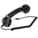 【中古】(非常に良い)受話器 スマホ対応 3.5mm プラグ レトロ 電話機 放射線防護 携帯電話用ヘッドセットコンピューター 首に挟める マイク レトロ 携帯電話 ハンドセ