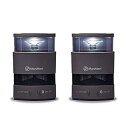 【中古】(非常に良い)MoriMori W Speaker GRAY ダブル スピーカー ダークグレー色 LEDライト付ブルートゥーススピーカー キャリングケース付 FWS-1701-GR(2)