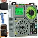 【中古】(非常に良い)HanRongDa ラジオ AIR/FM/中波/短波/VHF/ワイドFM対応 充電式 APPリモコン/タイマー デジタル時計 技適認証済 アウトドア 防災 旅行に最適 HRD-A