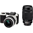 【中古】(非常に良い)PENTAX ミラーレス一眼カメラ K-01ダブルズームレンズキット ホワイト/ブラック K-01WZK WH/BK