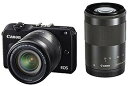【中古】(非常に良い)Canon ミラーレス一眼カメラ EOS M2 ダブルズームキット (ブラック) EF-M18-55mm F3.5-5.6 IS STM ...