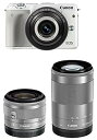 【中古】(非常に良い)Canon ミラーレス一眼カメラ EOS M3(ホワイト)・クリエイティブマクロ トリプルレンズキット EOSM3WH-CMTLK