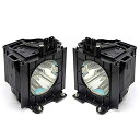 【中古】（非常に良い）Rich Lighting プロジェクター 交換用 ランプ ET-LAD55, ET-LAD55AW, ET-LAD55W, ET-LAD55LW (2灯セット) PANASONIC パナソニック TH-D5500, TH-