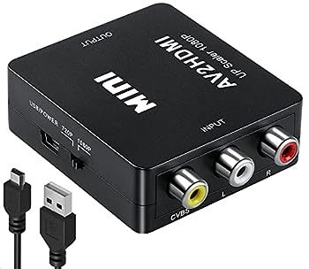 yÁziɗǂjRCA to HDMI ϊRo[^[ AV to HDMI ϊRo[^[ AiO RCA R|Wbg iԁAAj 3F[q hdmi ϊA_v^ ÂDVDR